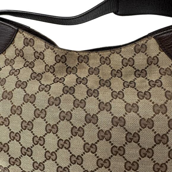 Gucci Jackie Horsebit Hobo Bag GG Canvas Monogram Brown Leather Vintage - Picture 8 of 15